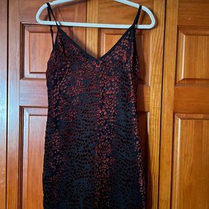 WAYF Red Leopard Mini Dress size XS